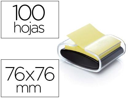 Dispensador Post - It Bloco Notas Adesivas Super Sticky Z Note Cor Preto c/ 1 Bloco 76X76 mm