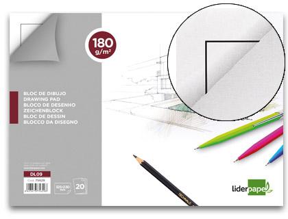 Bloco Desenho Lineal Colado 230X325mm 20F 180 g/m2 c/ Esquadria