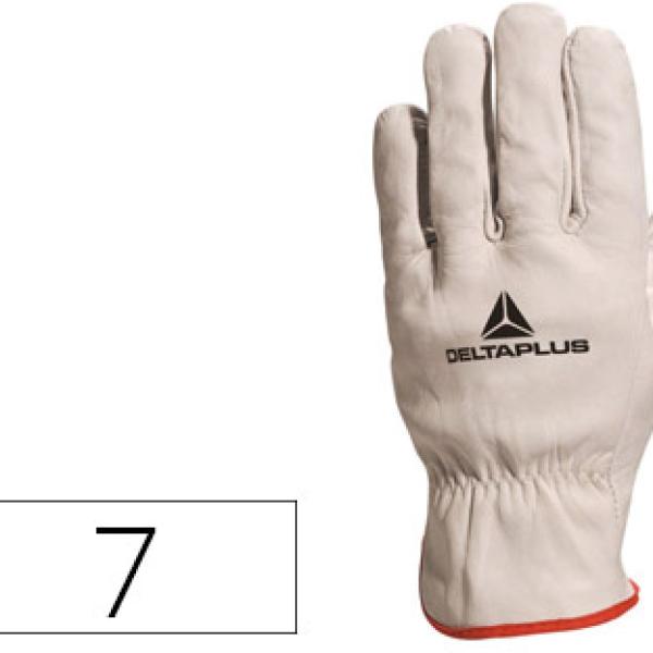 Luvas Deltaplus Pele De Vaca Cor Cinza Formato 7 - DELTAPLUS
