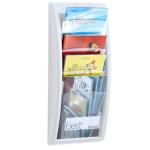 Expositor Mural Paperflow A4 Branco 4 Compartimentos 650X290X95 mm