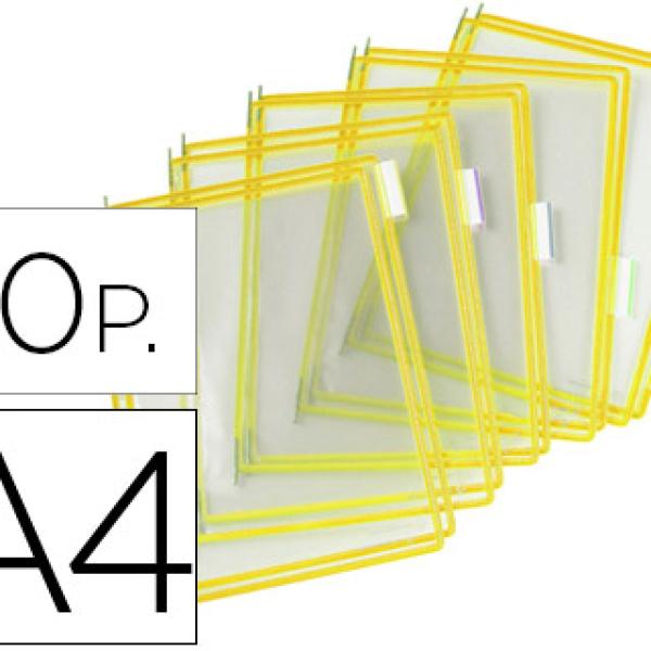 Bolsa Para Porta Catalogo Din A4 Com Pivots Amarelo Pack De 10 Unidades - TARIFOLD