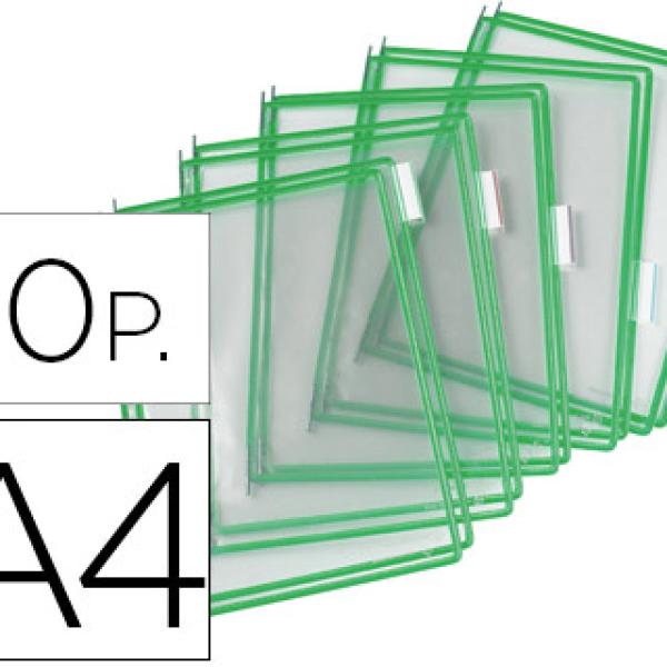 Bolsa Para Porta Catalogo Din A4 Com Pivots Verde Pack De 10 Unidades - TARIFOLD