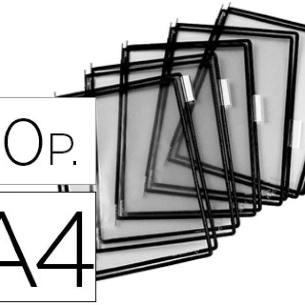 Bolsa Para Porta Catalogo Din A4 Com Pivots Preto Pack De 10 Unidades - TARIFOLD