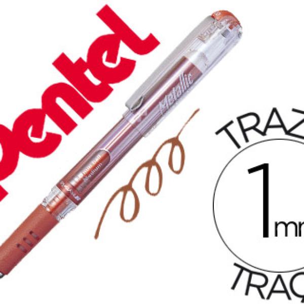 Roller Pentel Hybrid Gel K230M Ponta de 1,0 mm Cor Bronze