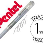 Caneta Roller Pentel Hybrid Gel K230M Ponta de 1,0 mm Cor Prata