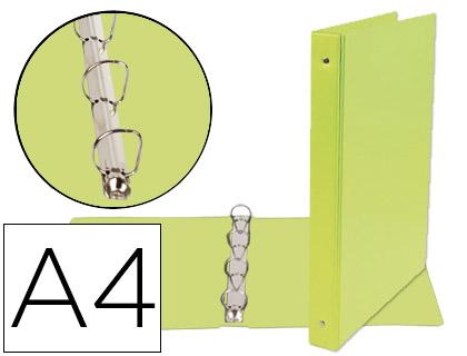 Pasta de 4 Aneis 25mm Mistos A4 Cartão Forrado PVC Verde
