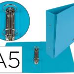 Pasta de 2 Aneis 40mm Redondos Din A5 Cartão Forrado PVC Azul