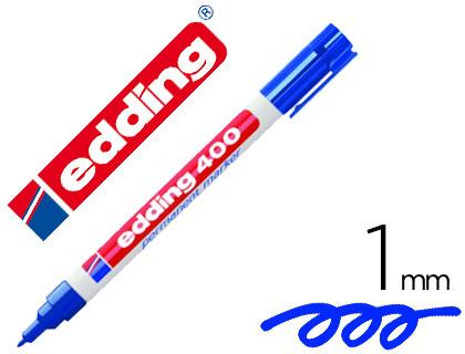 Marcador Edding Marcador Permanente 400 Azul Ponta Redonda 1 mm