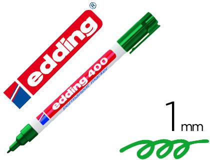 Marcador Edding Marcador Permanente 400 Verde Ponta Redonda 1 mm