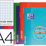 Caderno Escolar Agrafado Oxford Capa Flexivel Openflex 48F 90g A4 Quadricula Cores Sortidas