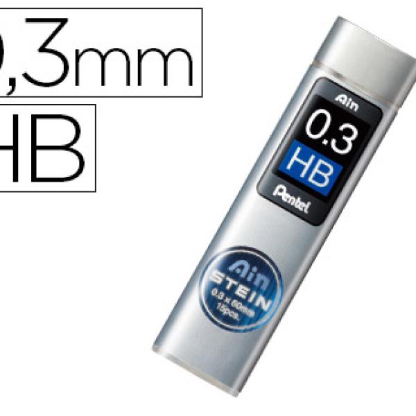 Minas Pentel Ain Stein 0.3 Hb Estojo c/ 15 Minas