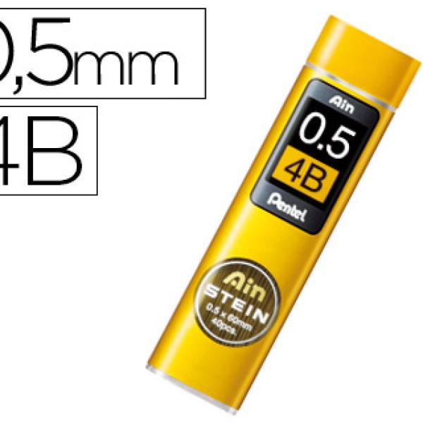 Minas Pentel Ain Stein 0.5 4B Estojo c/ 40 Minas
