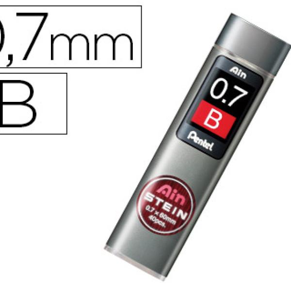 Minas Pentel Ain Stein 0.7 B Estojo c/ 40 Minas
