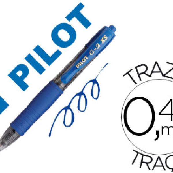 Caneta Pilot G - 2 Pixie Azul Tinta Gel Retractil Pega de Borracha