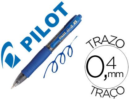 Caneta Pilot G - 2 Pixie Azul Tinta Gel Retractil Pega de Borracha