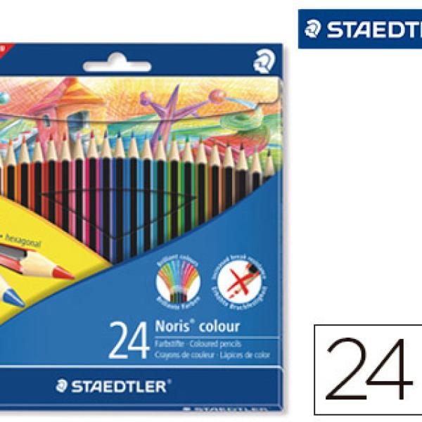 Lápis de Cores Staedtler Wopex Ecologico 24 Cores em Caixa de Cartão