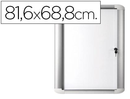 Vitrina Bi - Office de Anuncio Magnetica 816X688 mm p/Exterior c/Moldura de Alum. e Fechadura