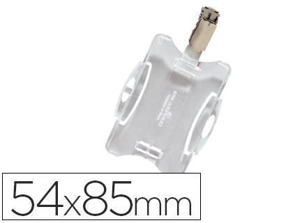 Identificador Durable c/ Clip Giratorio Uso Vertical/Horizontal 54X85 mm