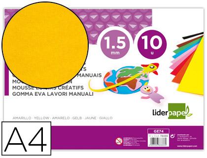 Goma Eva Din A4 60G/M2 Espessura 1,5mm Amarelo