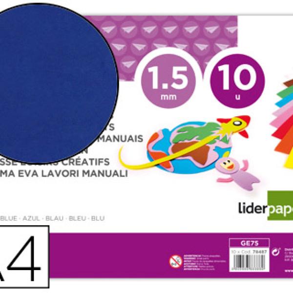 Goma Eva Din A4 60G/M2 Espessura 1,5mm Azul