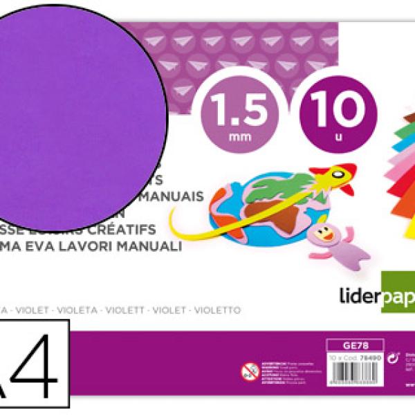 Goma Eva Din A4 60G/M2 Espessura 1,5mm Violeta