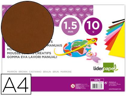 Goma Eva Din A4 60G/M2 Espessura 1,5mm Castanho