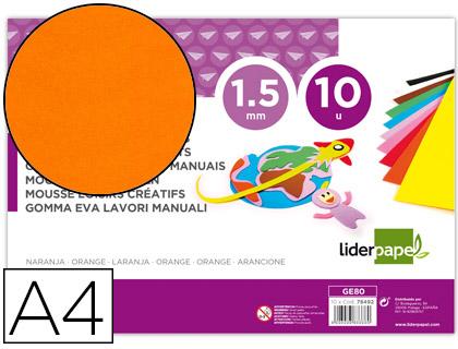 Goma Eva Din A4 60G/M2 Espessura 1,5mm Laranja