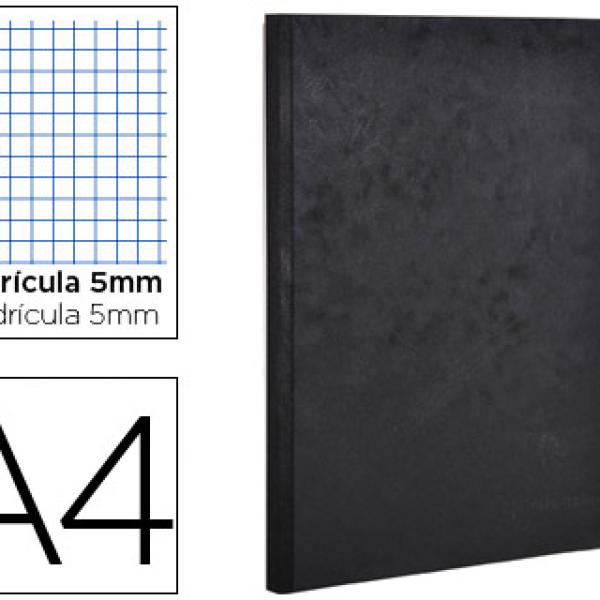 Caderno Moleskine Capa Cartolina A4 Quadriculado 96F Preto