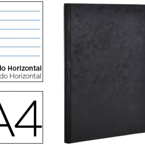 Caderno Moleskine Capa Cartolina A4 Pautado 96F Preto
