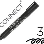 Marcador Q - Connect Permanente Preto Ponta Redonda 3.0 mm