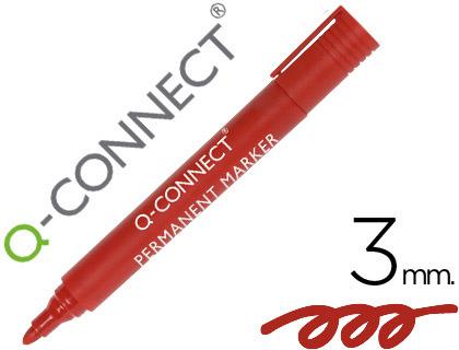 Marcador Q - Connect Permanente Vermelho Ponta Redonda 3.0mm