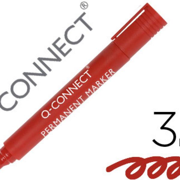 Marcador Q - Connect Permanente Vermelho Ponta Redonda 3.0mm