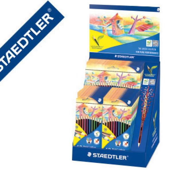 Lápis de Cores Staedtler Wopexecologico Expositor de 20 Caixas de 12 Cores e 5 Caixas de 24 Cores