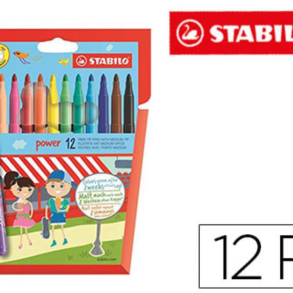 Marcador Stabilo Power Caixa de 12 Cores