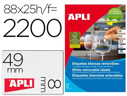 Etiqueta Apli Adesiva Removivel 10314 Especial Joalheria 45X8mm Fotoco. Laser Tinteiro Caixa c/25