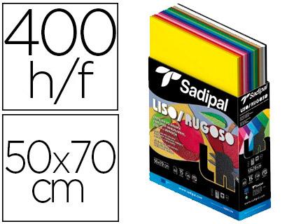 Cartolina Sadipal 50X70 cm Lisa e Rugosa Expositor Cartão (400 Folhas) Sortidas 15 Cores