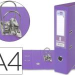 Pasta de Arquivo de Alavanca A4 Forrado PVC c/ Rado Lombada 75mm Lilás Compressor Metalico
