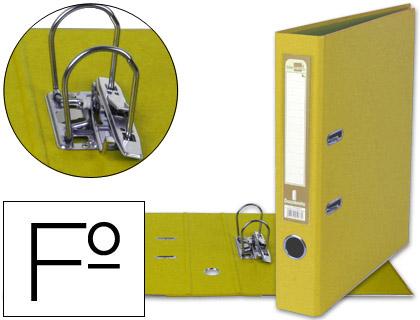 Pasta de Arquivo de Alavanca Folio Forrado PVC c/ Rado Lombada 52mm Amarelo