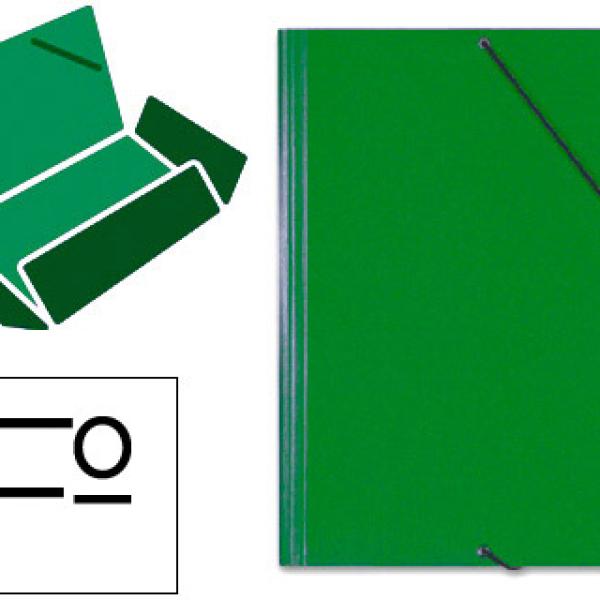 Pasta de Elasticos Saro Abas Cartão Formato Folio Verde