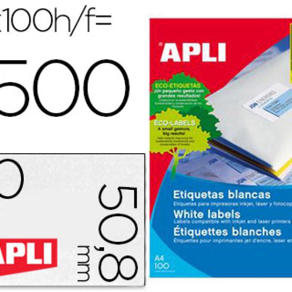 Etiquetas Adesivas Apli 1295 Medidas 70X50,8 mm Impressão (100 Folhas) Din A4