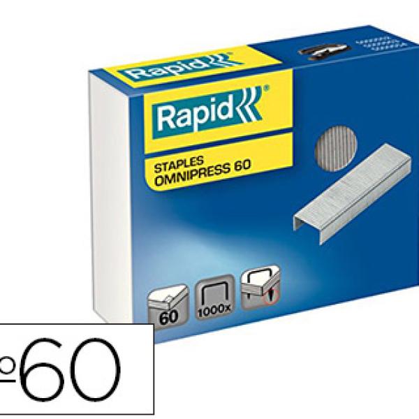Agrafos Rapid Omnipress 60 Caixa de 1000 Unidades Galvanizados