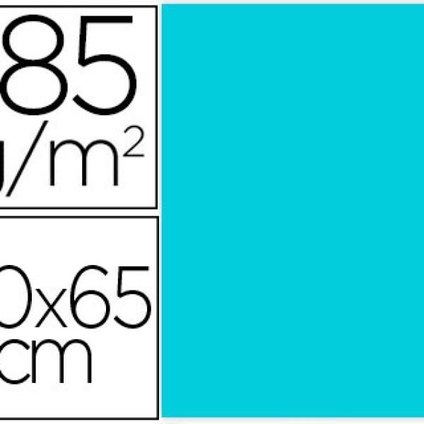 Cartolina Guarro 185 Gr 50X65 cm Azul Caribe