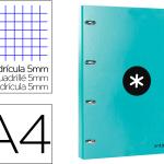 Pasta Com Recarga Antartik Din A4 Quadricula 5Mm Forrada 4 Aneis 25Mm Cor Menta - ANTARTIK