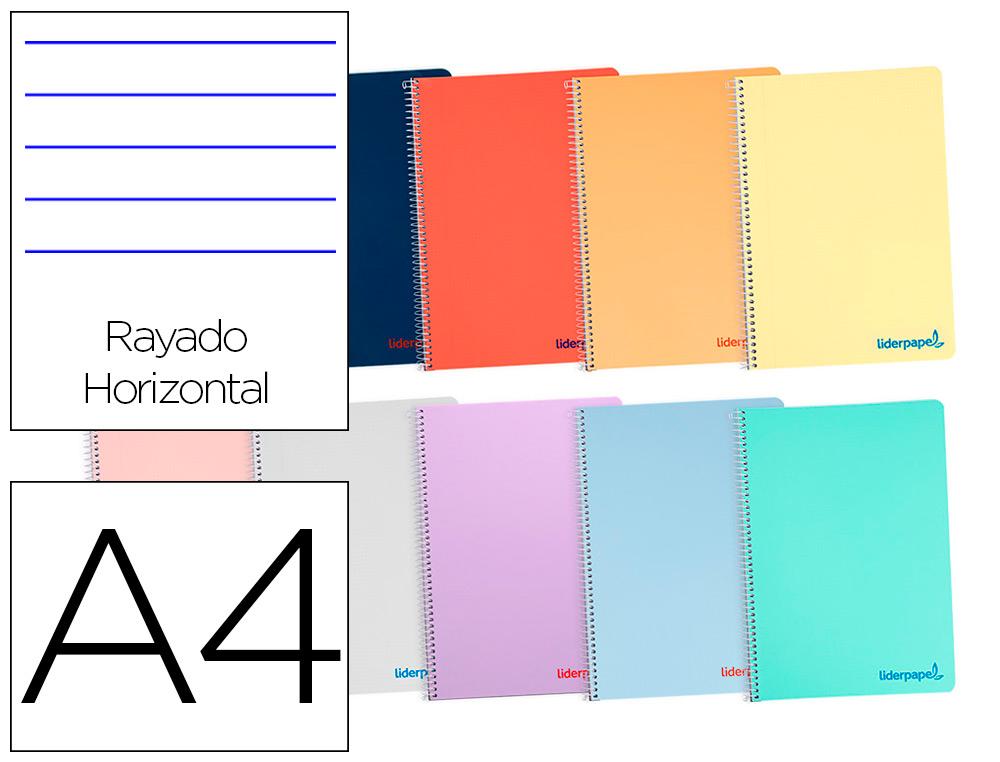Caderno Espiral Din A4 Wonder Capa Plastico 80 F 90 Gr Pautado Com Margem Cores Sortidas