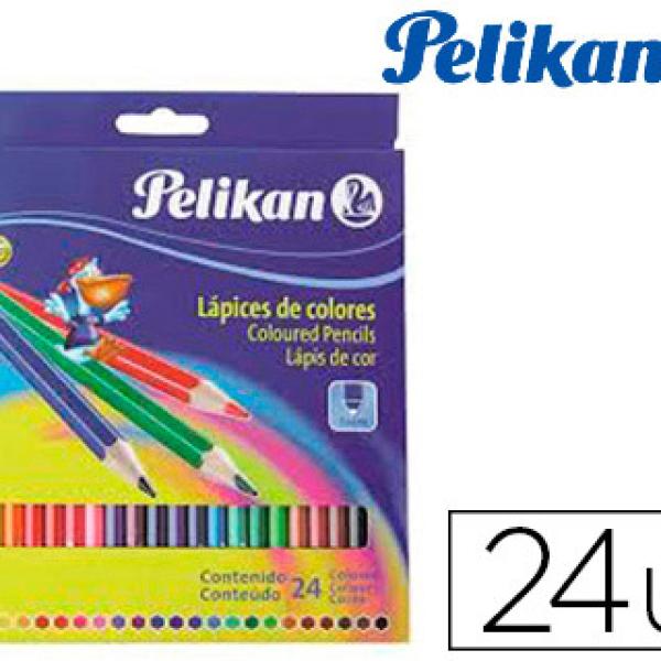 Estojo Pelikan de Cartão c/ 24 Lápis de Cores Hexagonais