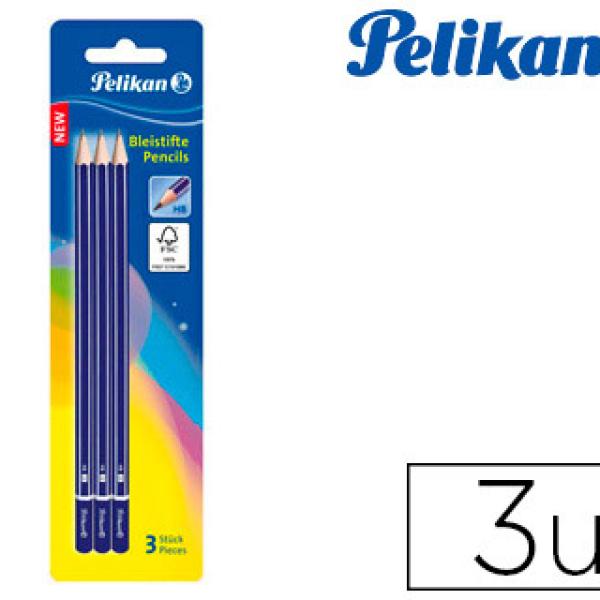 Lápis de Grafite Hexagonal Pelikan Gp Hb/3/B, 3 Lápis Mina Hb