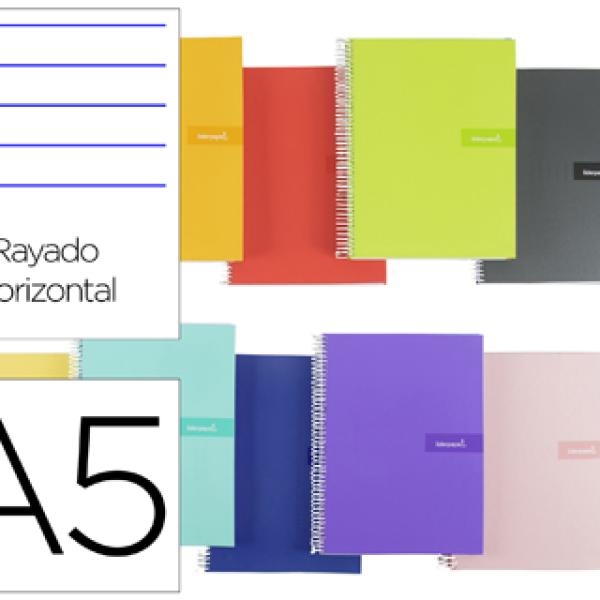 Caderno Espiral Din A5 Crafty Capa Forrada 80 F 90 Gr Pautado Com Margem Cores Sortidas