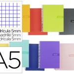 Caderno Espiral Din A5 Crafty Capa Forrada 80 F 90 Gr Quadricula 5 Mm Com Margem Cores Sortidas