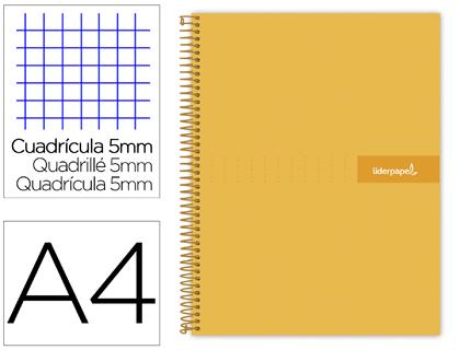 Caderno Espiral Din A4 Crafty Capa Forrada 120 F 90 Gr 5 Bandas De Cores 4 Cores Cor Laranja