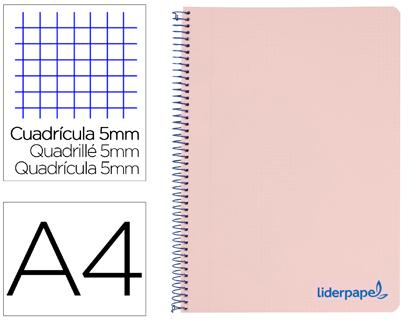 Caderno Espiral Din A4 Crafty Capa Forrada 120 F 90 Gr 5 Bandas De Cores 4 Cores Cor Vermelho
